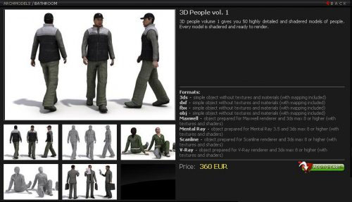 Evermotion - 3D People V.1 - C4D.rar