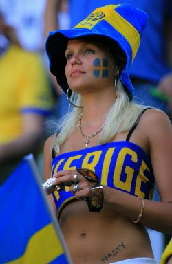 Sweden female football fans