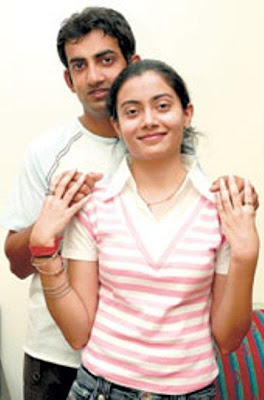 Gautam Gambhir with his sister Ekta