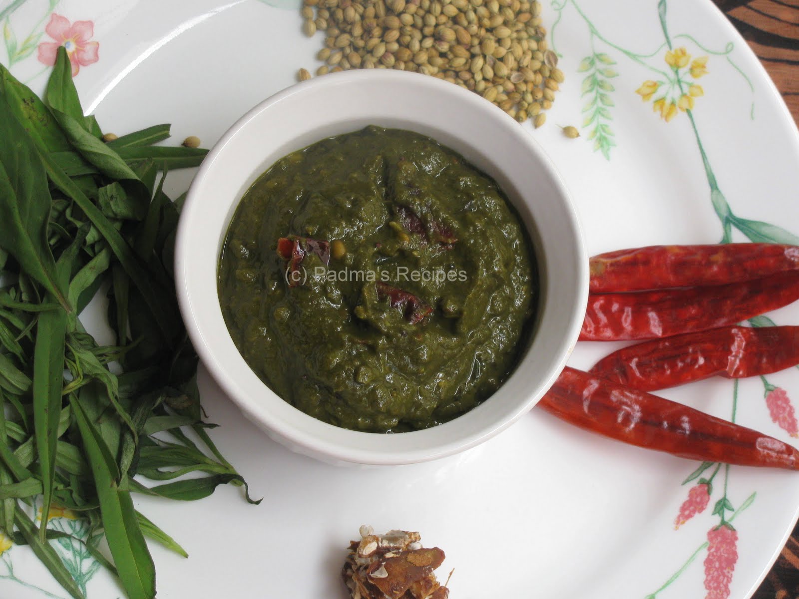 Padma's Recipes MASHED WATER SPINACH ( SARKARAI VALLI KEERAI MASIYAL)