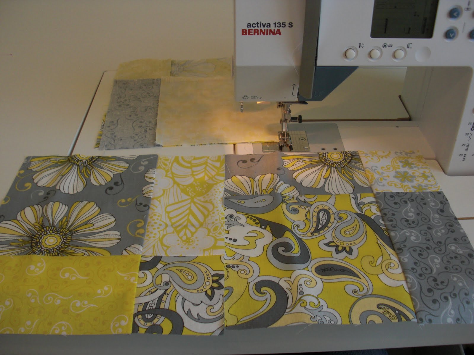 Obsessively Stitching 1st Quilt Ever Assembling Rows