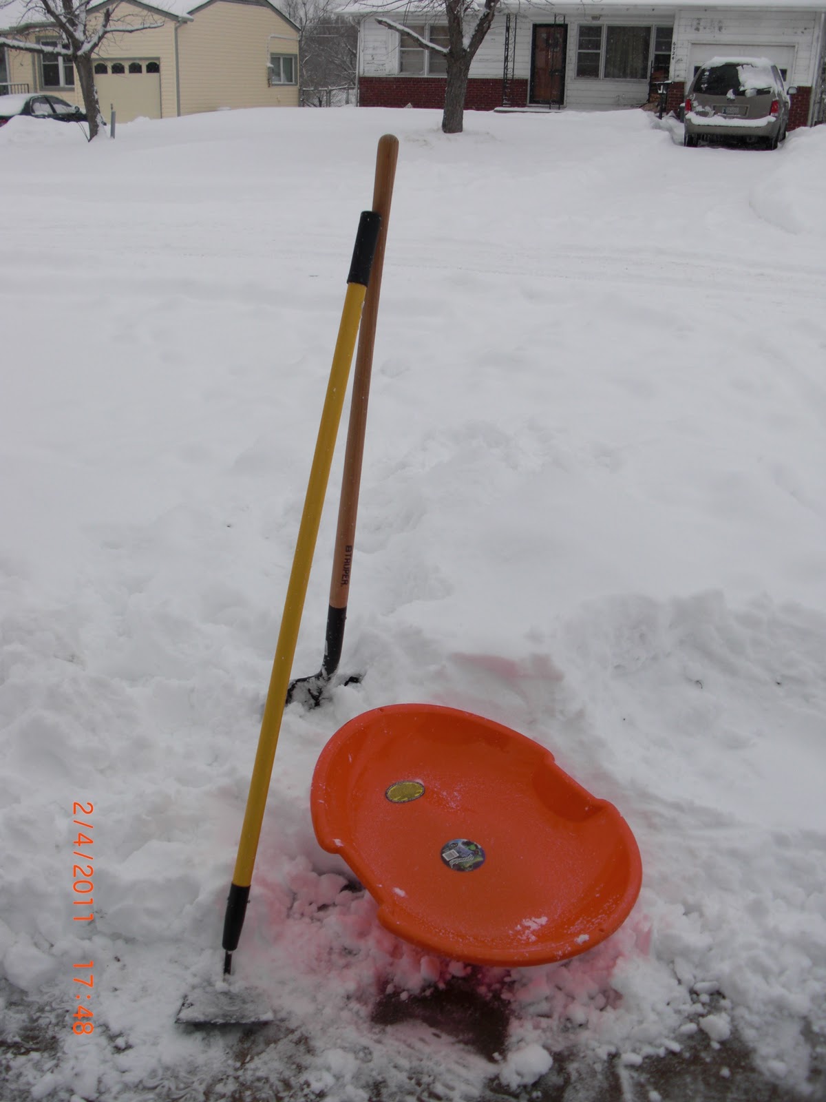 The Wagner's A Shovel, Hoe, & Snow Saucer