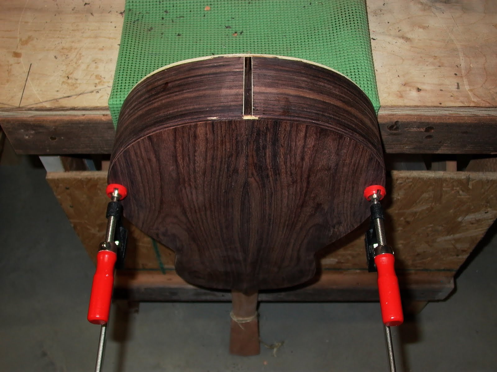 ThreeQuartersLeft Gluing binding on a classical guitar