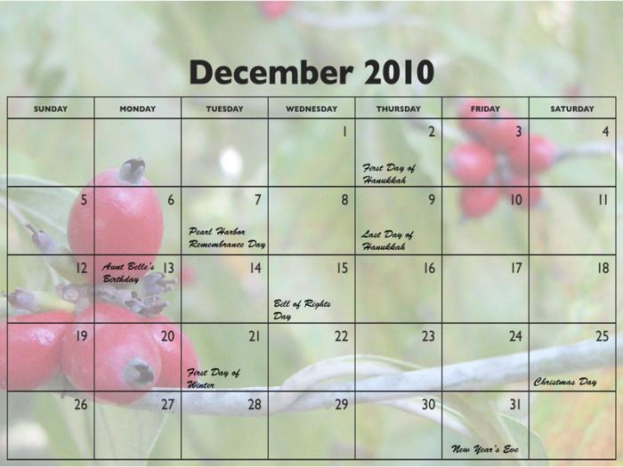 december 2012 calendar. December 2012 Calendar With
