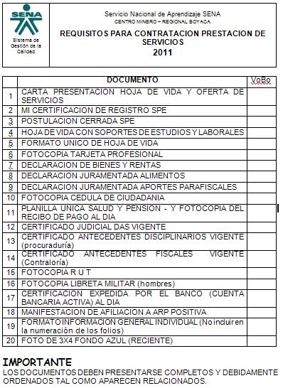 Contratos y documentos