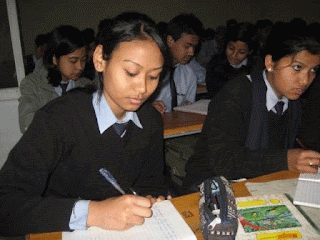 student and examination of Nepal