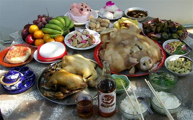 Chinese New Year Cards: Chinese New Year Food