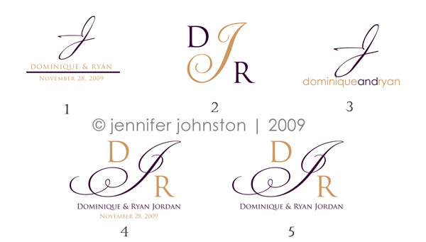 wedding monograms for Dominique ryan Custom Wedding Monograms