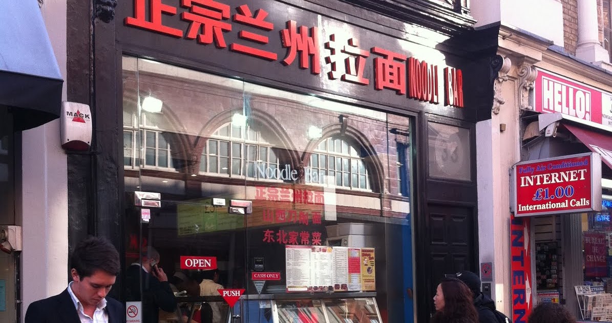 a rather unusual chinaman Hand pulled Noodle Bar, Leicester Square