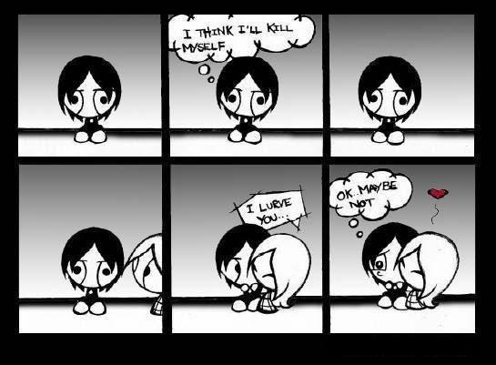 emo couple cartoon. Copy Emo image code below & paste into