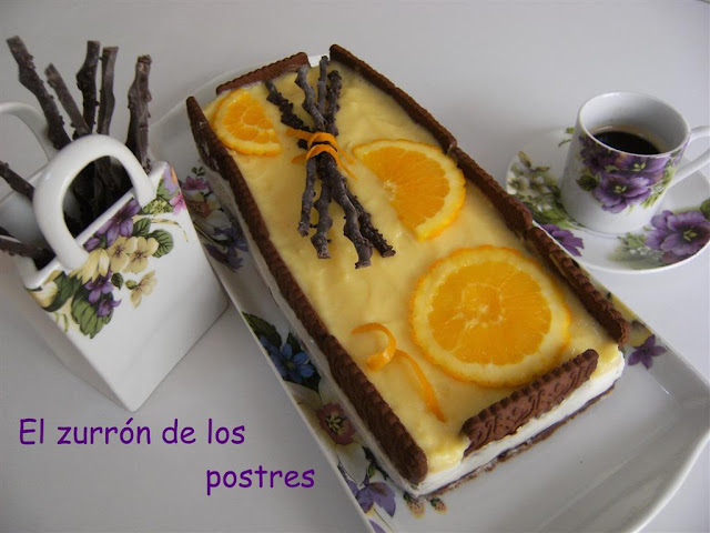 Pastel De Cuajada A La Naranja Y Chocolate