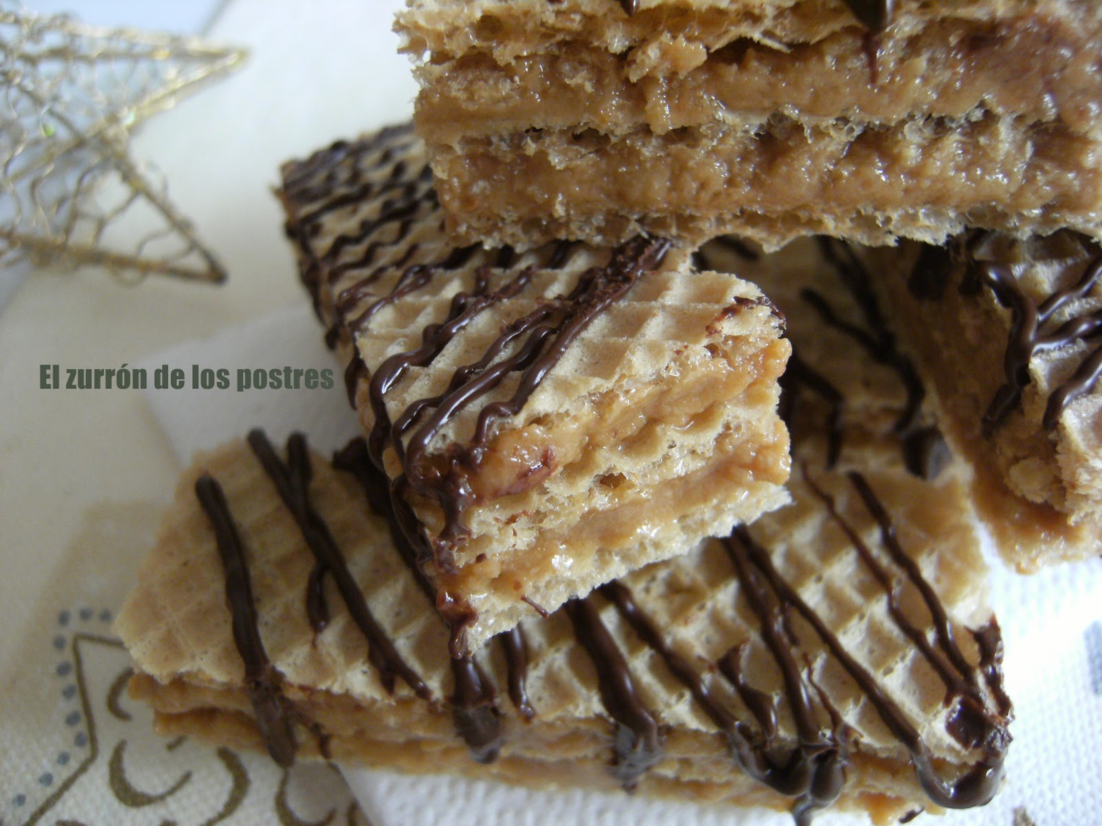 Pastas rellenas de chocolate 