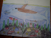 "Escena Submarina".  Artista:  niño de 9 y medio años de edad: