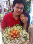 A Surprise with a Beautiful Bouquet For His lovely wife