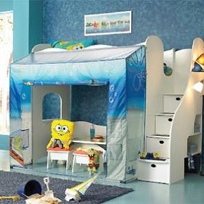 Dormitorios temáticos para niños de Bob Esponja y Dora la Exploradora