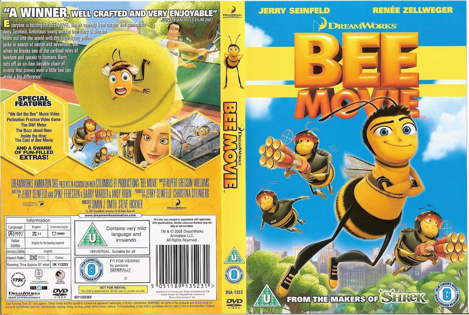 Bee Movie: A História de uma Abelha, Dublapédia