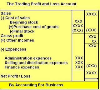 trading profit and loss account notes pdf