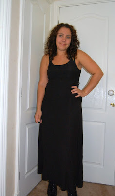black maxi evening dress