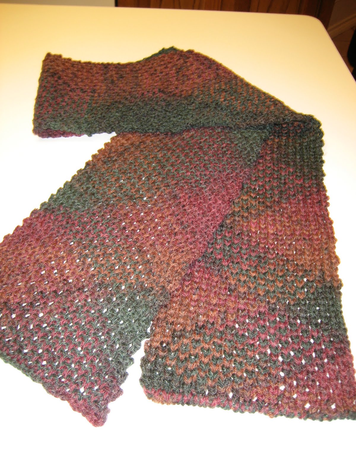 Diana natters on... about machine knitting: Honeycomb Ribbed Scarf