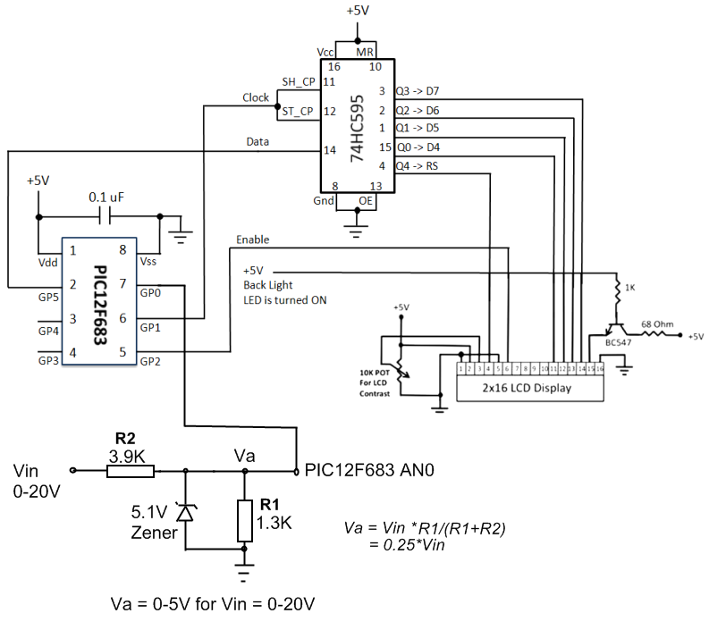 Make Your Own PIC12F683 Development Board 020V Digital Voltmeter (DVM