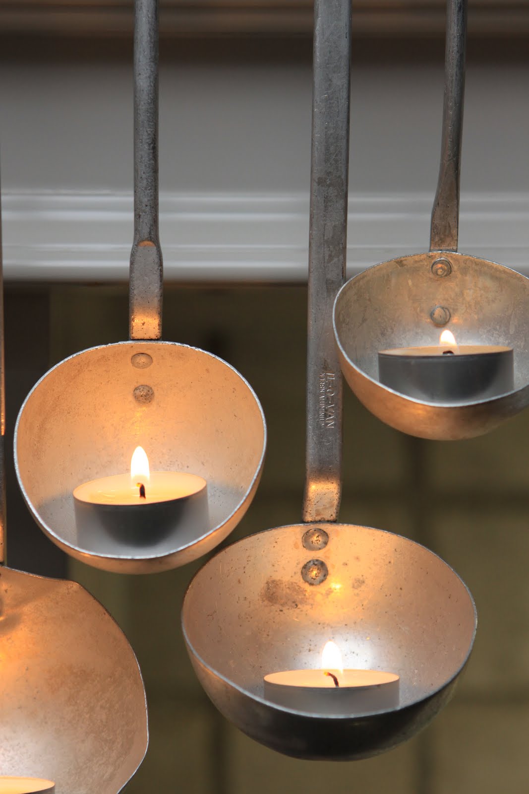 DIY hanging whisk tea light candle holder votive party decor