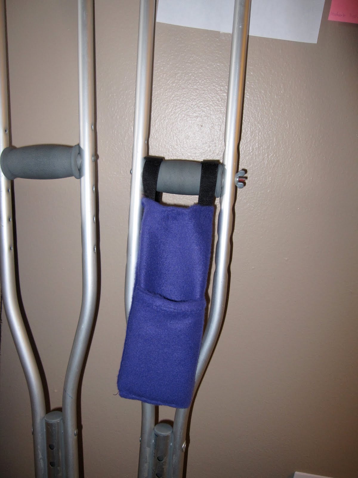 Peroneal Tendon Surgery Blog The homemade crutch bag