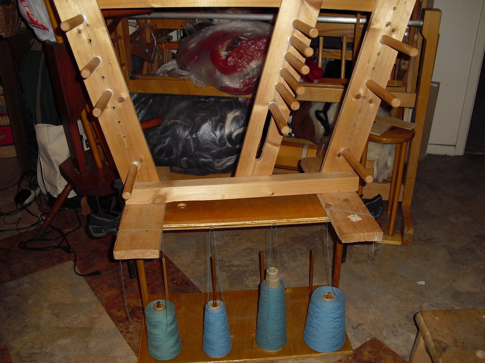 Tangible Daydreams Tutorial Warping a standing inkle loom for card
