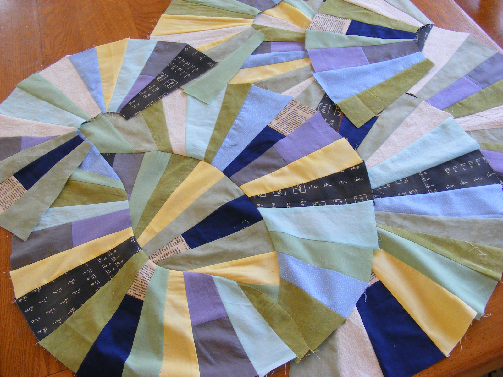 Camp Follower Bags and Quilts Curved piecing