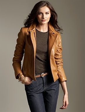 talbots leather jacket