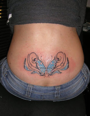 tattoo butterfly. A tattoo of a cute utterfly