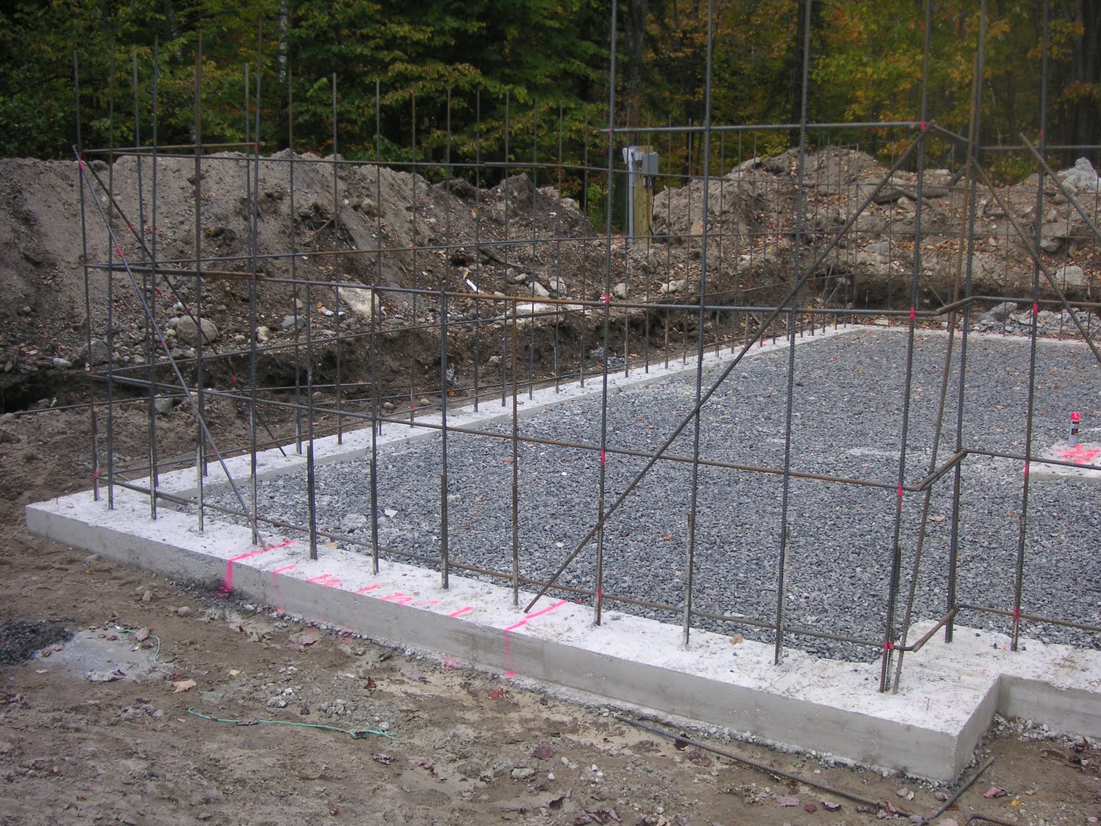 Tiger's Den Foundation Wall Rebar, Drainage Complete