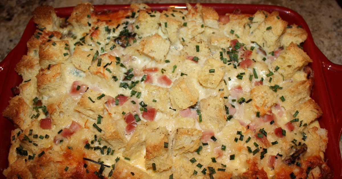 The Farmhouse Foodie Ham and Swiss Cheese Strata