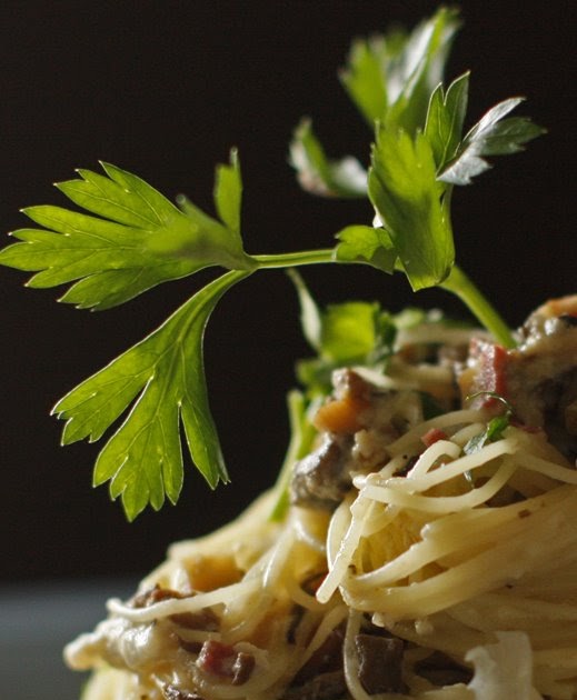 The Chubby Vegetarian Mushroom Carbonara