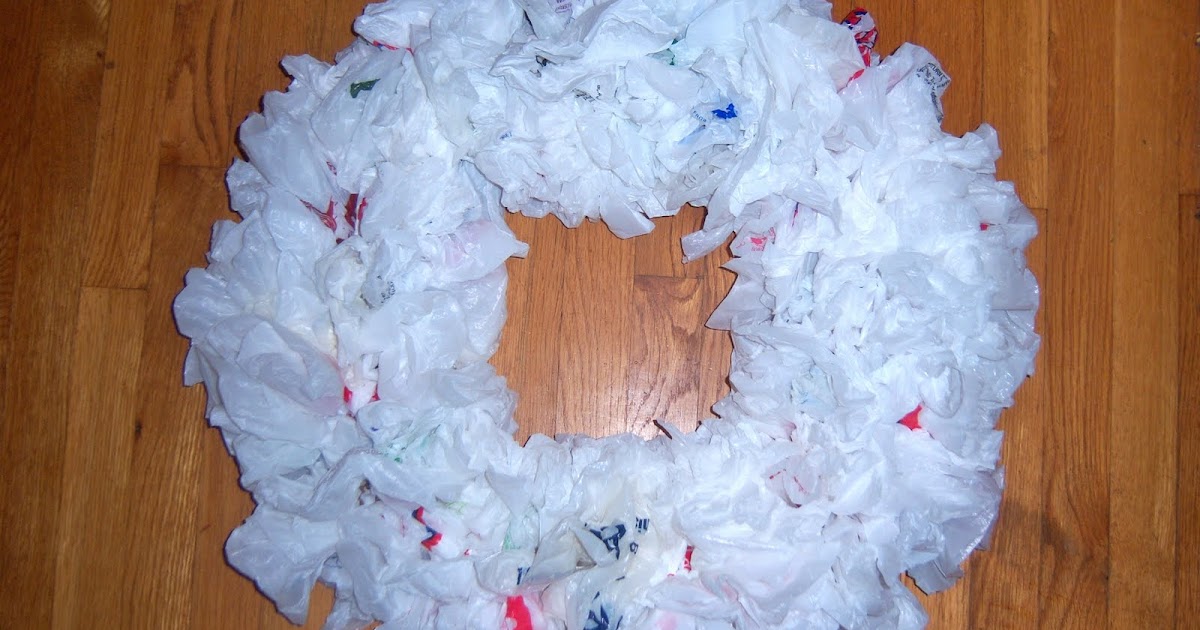 Textiles4you Plastic bag wreath & 1st zero waste week
