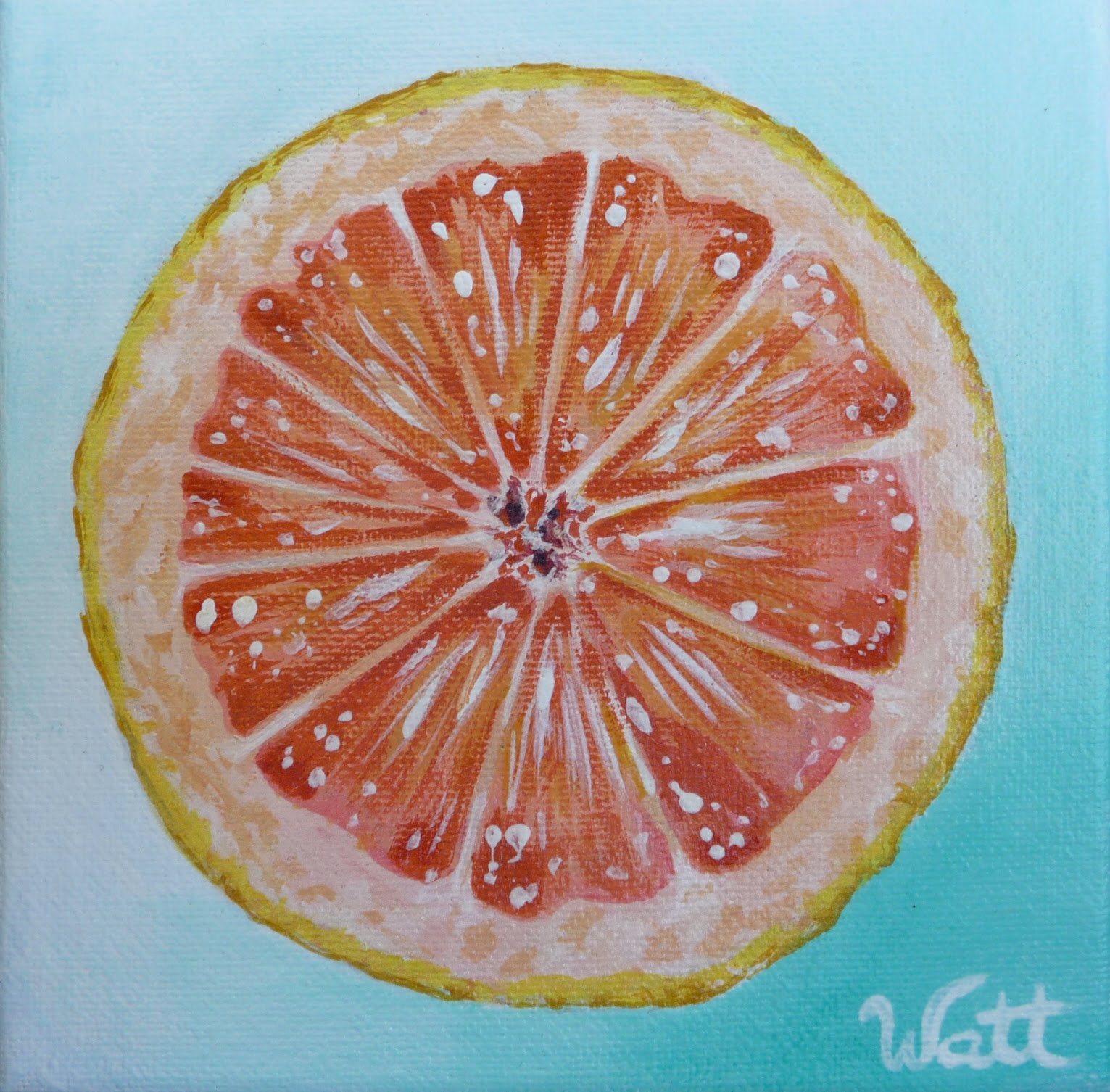 Tammy Watt Daily Paintings Half Grapefruit