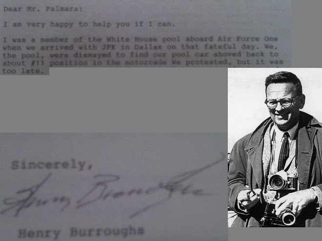 Henry Burroughs re: press/ photographers on 11/22/63