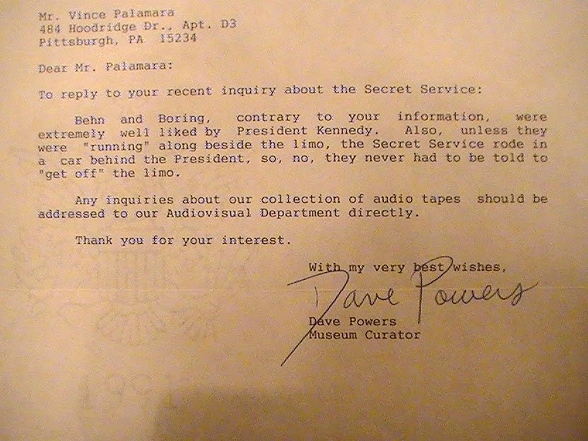 JFK aide Dave Powers, who rode in the follow-up car 11/22/63, tells the truth