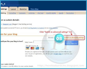 Register and setup domain Free co.cc for Blogger