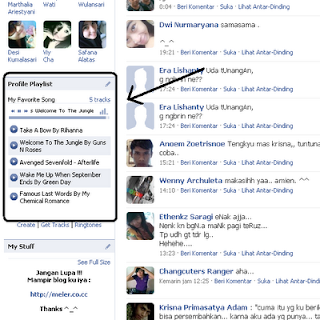 pasang mp3 di facebook