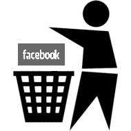 Anti Facebook dustbin Logo