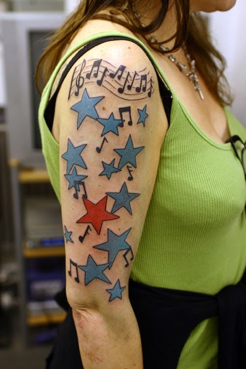 sleeve tattoo star Star tattoos seem to be a pretty old and yet a very 