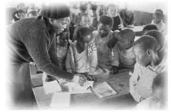 Children at Crossroads school 1979
