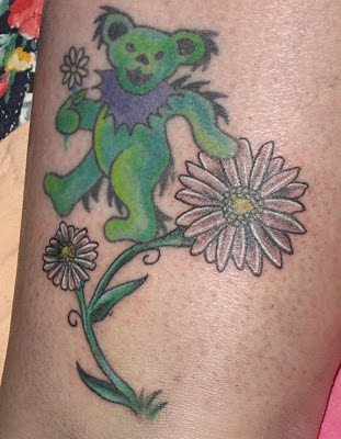 Grateful Dead Tattoos: GD Tattoo #54 Jerry Bear Grateful Dead Tattoos: GD Tattoo #54 Jerry Bear
