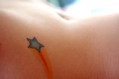 shooting star tattoo picture for girls
