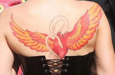phoenix tattoo on back