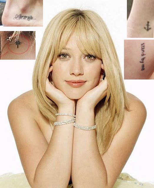hilary duff tattoo. Celebrity Hilary duff tattoo