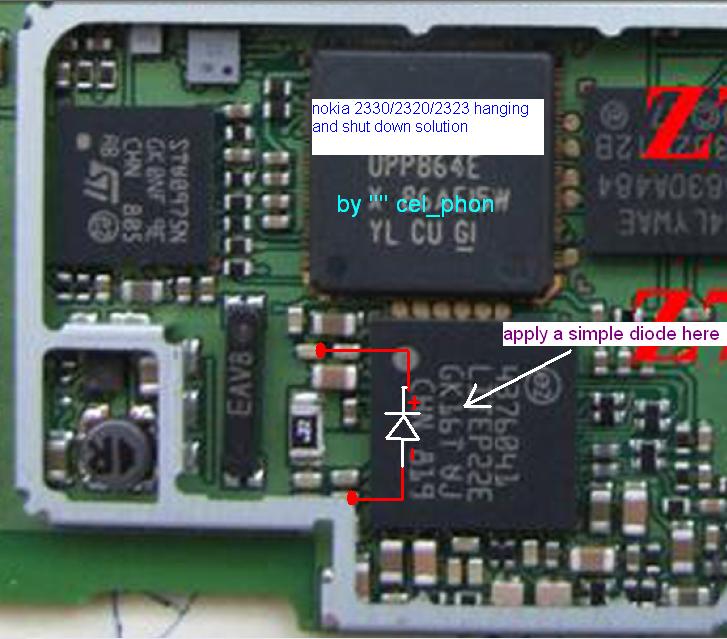 2330 2320 2323 hanging and shutdown Solution block diagram nokia 3310 