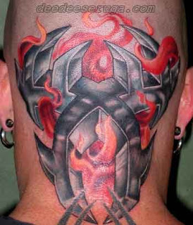 Flaming tribal tattoos