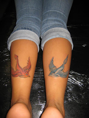 swallow bird tattoos. Cute Bird Tattoos, the double