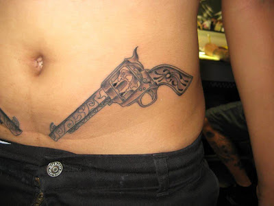Guns Tattoos with Sexy Body